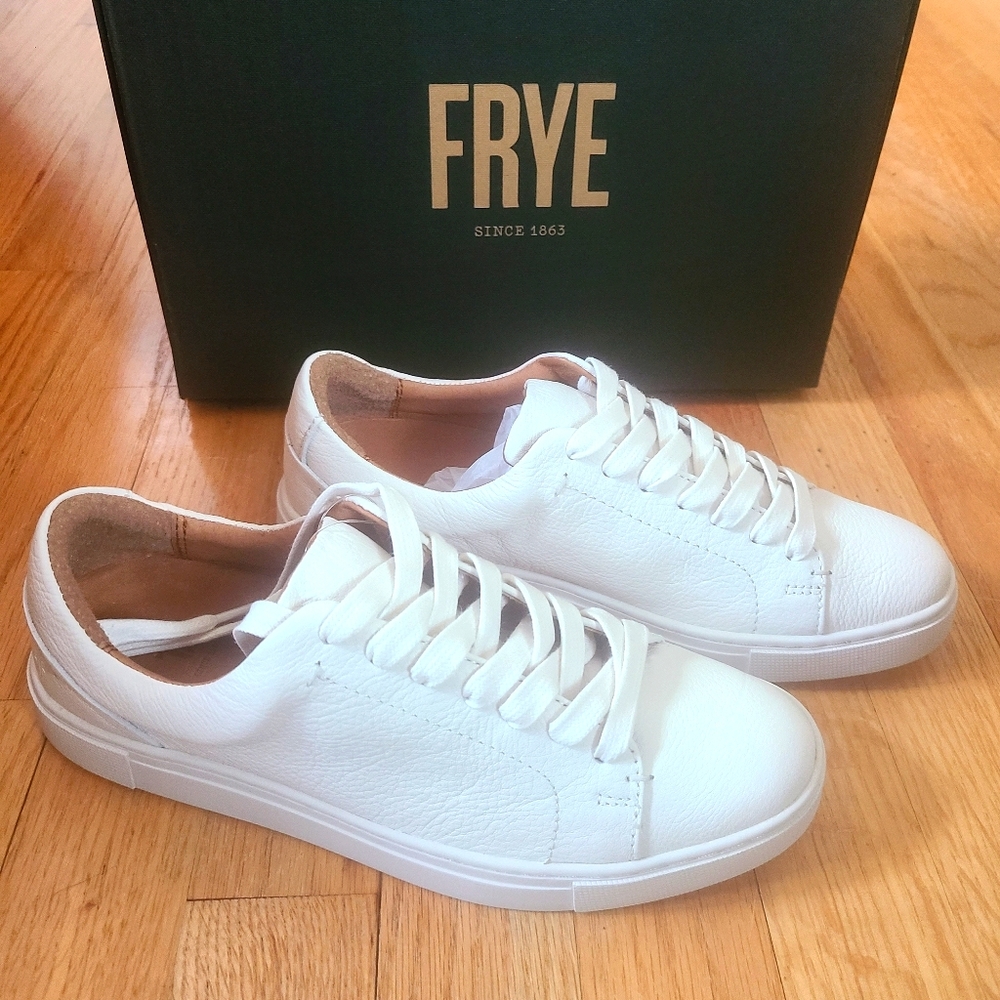 COPY - Frye Womens Ivy White Tumbled Cow Leather sneakers